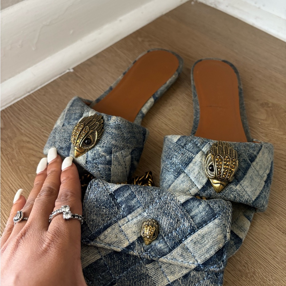 Kurt Geiger Denim Sandals with Denim Purse